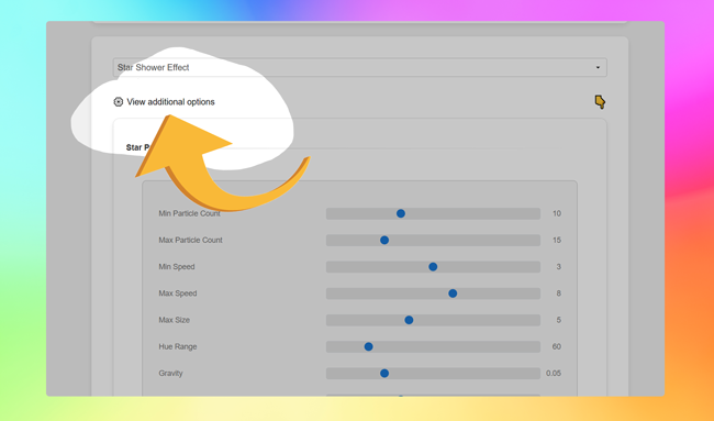 Effect options